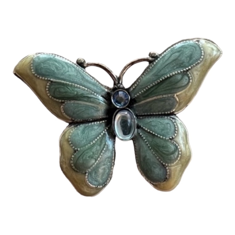 Vintage Enamel Butterfly Brooch